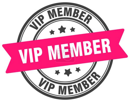 vip Mitgliedsstempel. vip Mitglied runde Zeichen. Etikett auf transparentem Hintergrund