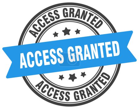 access granted stamp. access granted round sign. label on transparent background