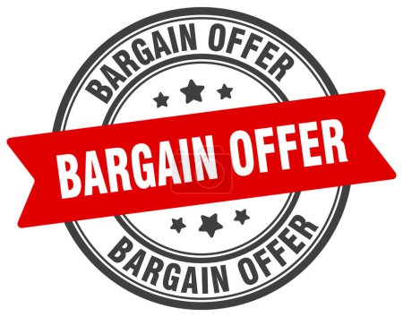 bargain offer stamp. bargain offer round sign. label on transparent background