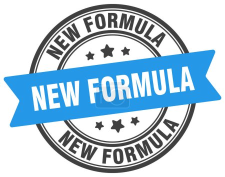 new formula stamp. new formula round sign. label on transparent background