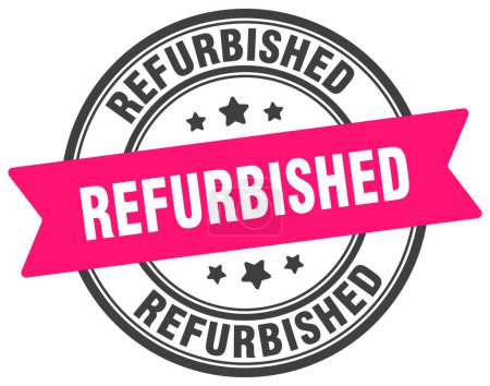Illustration for Refurbished stamp. refurbished round sign. label on transparent background - Royalty Free Image