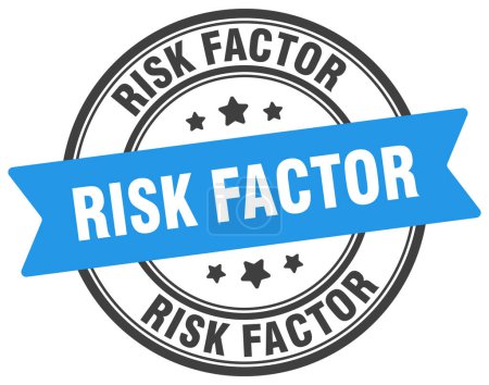 risk factor stamp. risk factor round sign. label on transparent background