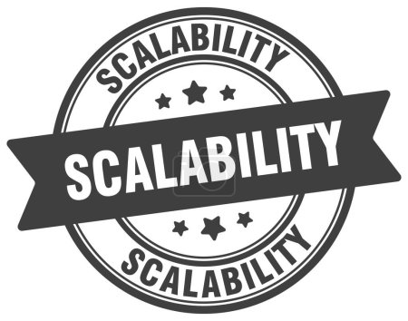 scalability stamp. scalability round sign. label on transparent background