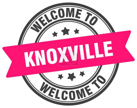 Welcome to Knoxville stamp. Knoxville round sign isolated on white background