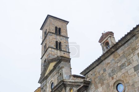 Photo for Basilica di Santa Cristina with Imposing Bell Tower, Bolsena, Italy - Royalty Free Image
