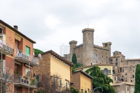 Medieval town of Bolsena, Italy with Rocca Monaldeschi della Cervara castle