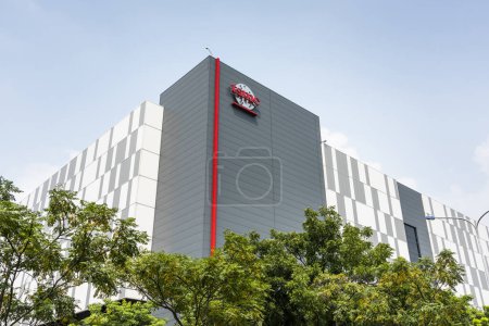 Téléchargez les photos : Taiwan Semiconductor Manufacturing Company (TSMC) usine à Tainan Science Park, Taiwan ; TSMC est la plus grande fonderie de semi-conducteurs indépendante au monde. - en image libre de droit