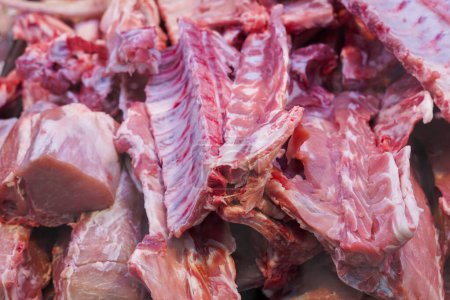 Foto de Mostrador de una carnicería que muestra varios cortes de carne - Imagen libre de derechos