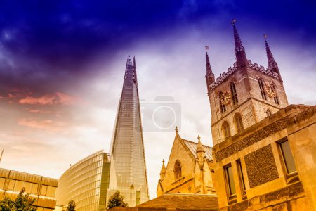 Photo for New and old tower in London. - Royalty Free Image