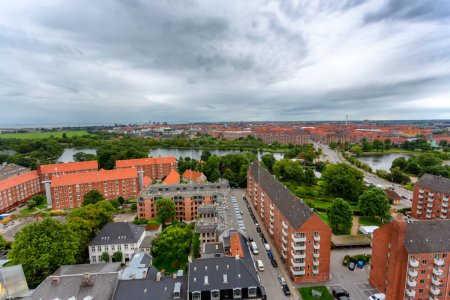 Photo for Panoramic view from a plane over Copenhagen. - Royalty Free Image