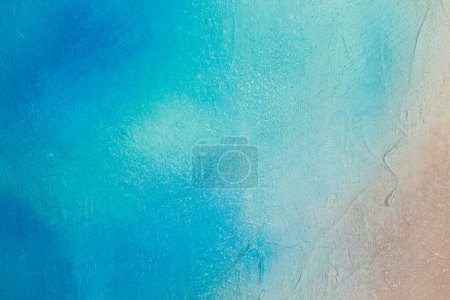Téléchargez les photos : Fond de peinture abstrait vierge, plage à thème, bleu et orang - en image libre de droit