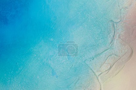 Téléchargez les photos : Fond de peinture abstrait vierge, plage à thème, bleu et orang - en image libre de droit