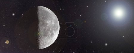 Téléchargez les photos : Panorama de la super lune dans l'univers en haute résolution 5k - en image libre de droit