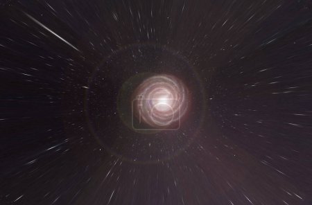 Téléchargez les photos : Lointaine galaxie andromeda distordant l'espace en haute résolution 5k - en image libre de droit