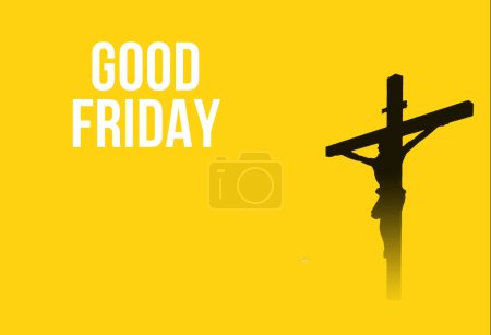 Téléchargez les photos : Croix de Pâques sur fond jaune avec christ - en image libre de droit