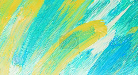Photo for Amazing abstract painting of greenish and blue colors in high resolution HD - Royalty Free Image