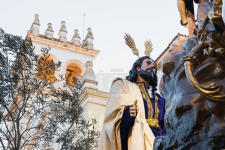Foto de Procesión de Semana Santa de Badajoz y el Santísimo Cristo de la Paz y Nuestra Señora de La Palma. - Imagen libre de derechos