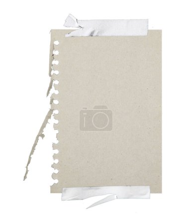 Foto de Hoja de papel marrón en blanco aislado sobre fondo blanco - Imagen libre de derechos