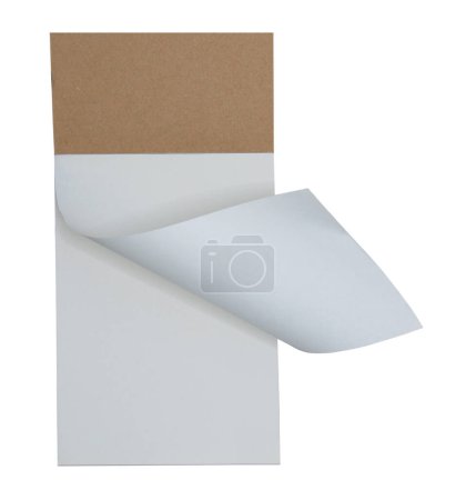 Carnets en papier laminé pour travaux de bureau isolés sur fond blanc