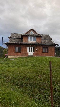 Photo for Old residential buildings autumn Carpathian Ukraine. High quality photo - Royalty Free Image