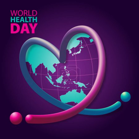 Illustration for World health day design concept - Royalty Free Image
