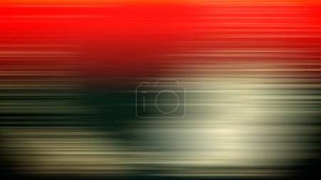 Foto de Líneas horizontales paralelas negras en el fondo borroso abstracto de luz y tira roja. Banner web. - Imagen libre de derechos
