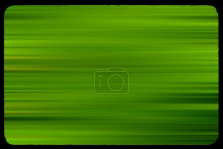 Foto de Rayas horizontales verdes en un marco negro, un fondo borroso abstracto. Banner web. Marco digital concepto creativo moderno - Imagen libre de derechos