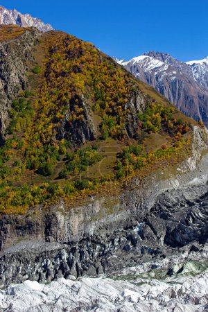 Téléchargez les photos : Glacier Minapin gros plan, montagne Rakaposhi, Gilgit, Pakistan - en image libre de droit