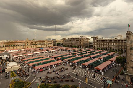 Photo for Zcalo central square in Mexico city, market in the center of Mexico - Royalty Free Image