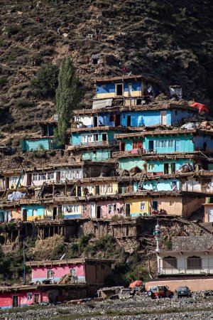 Photo for Traditional village houses on the hill in Northern Pakistan - Royalty Free Image