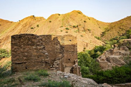 Téléchargez les photos : Ancient Buddhist monastery complex Takht-i-Bhai, archaeological site in Khyber-Pakhtunkhwa province of Pakistan - en image libre de droit