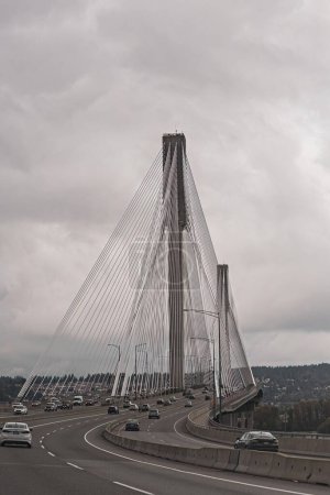 Foto de El puente Port Mann es un puente de 10 carriles en Columbia Británica, Canadá. - Imagen libre de derechos