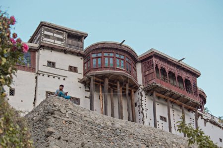 Photo for Baltit castle in Karimabad with mountain scenery in Pakistan - Royalty Free Image