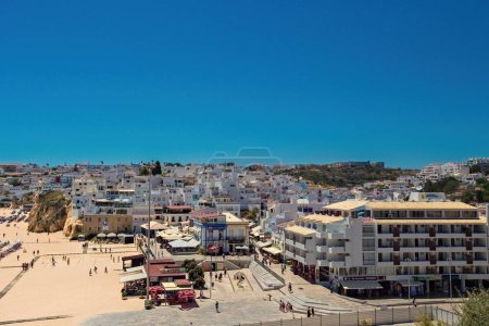 Photo for Albufeira beach aerial view (Praia do Peneco), Southern Portugal - Royalty Free Image