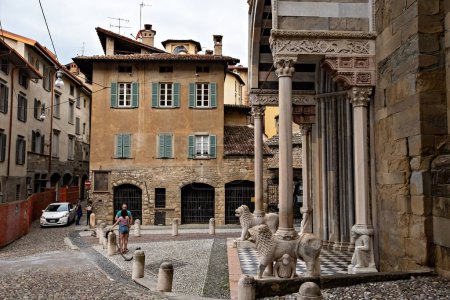 Foto de Basilica di Santa Maria Maggiore & Cappella Colleoni, Bergamo Alta Italia - Imagen libre de derechos