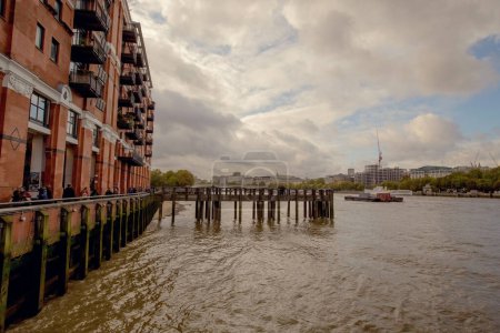 Photo for OXO Tower and Gabriel's Wharf  Queen's Walk in London Great Britain - Royalty Free Image