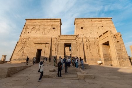 Téléchargez les photos : Détails du temple Philae à Assouan Haute Égypte - en image libre de droit