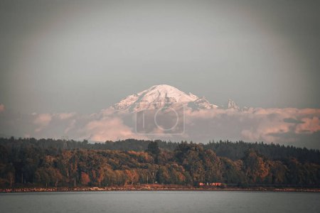 Mount Baker view from White Rock town British Columbia Canada