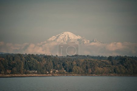 Mount Baker view from White Rock town British Columbia Canada