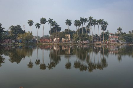 Photo for Puthia Rajbari Lake landscape historical site in Puthia Bangladesh - Royalty Free Image