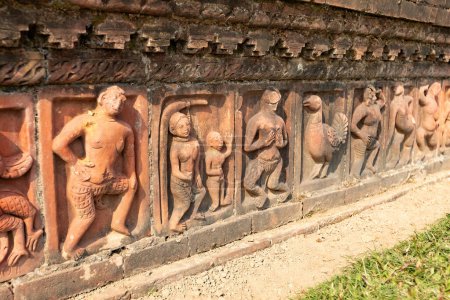 Ancient bas reliefs at Paharpur Buddhist Vihara Museum Unesco Heritage site in Joypurhat Bangladesh