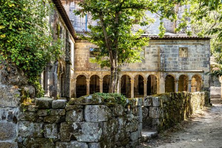 Photo for The romanesque gothic monastery of Santo Estevo de Ribas de Sil, now a National Parador at Nogueira de Ramuin, Galicia in Spain - Royalty Free Image