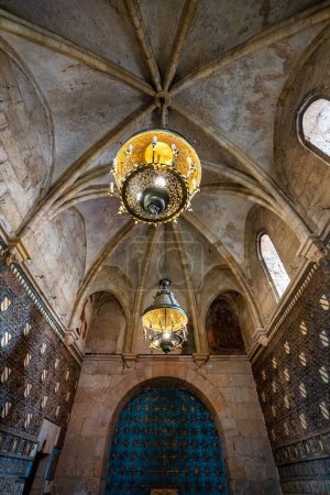 Photo for Cordoba, Spain - November 03, 2022: Inside the mudejar Capilla San Bartolome chapel in Cordoba, Andalusia in Spain. - Royalty Free Image