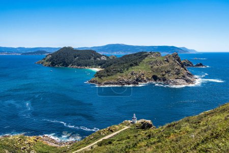 Photo for San Martino Island in Islas Cies, Atlantic Islands of Galicia National Park, Pontevedra in Spain - Royalty Free Image