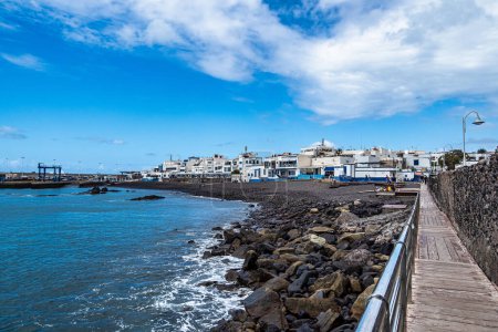 Photo for View of the coastal town of Puerto de Las Nieves, Gran Canaria, Canary Islands, Spain. - Royalty Free Image