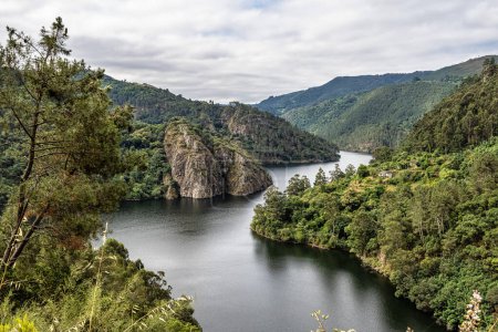 Photo for Beautiful view of Canyon del Sil from Miradoiro da Erbedeiroin Parada de Sil in Galicia, Spain, Europe - Royalty Free Image