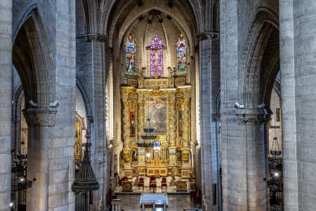 Photo for Burgos, Spain - Jun 16, 2023: Interior of the Church of San Gil Abad at Burgos, Castilla-Leon, Spain in Europe - Royalty Free Image