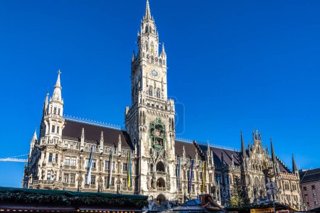 Photo for Christmas market at Marienplatz in Munich, Bavaria, Germany in Europe - Royalty Free Image