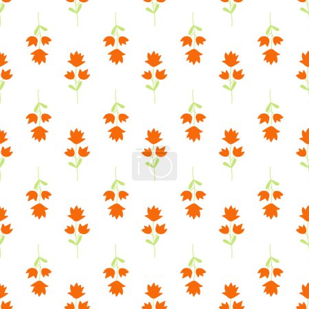 Minimalist style seamless vector with floral elements.