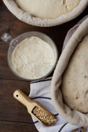Making homemade artisan sourdough bread